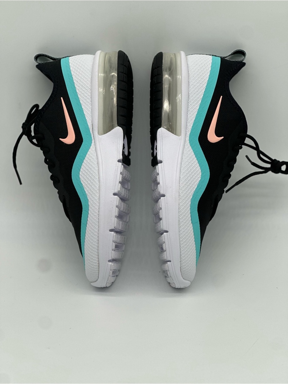 Nike Women’s Black Turquoise Pink Air Max-Style Sneakers - Picture 8 of 10